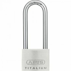 מנעול תליה טיטליום 40 מ"מ אוזן ארוכה מנעול תליה סגסוגת אלומיניום TITALIUM דגם 64Ti40HB63 תוצרת אבוס ABUS® גרמניה
