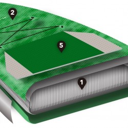 סאפ מתנפח 15PSi אקווה מרינה 300/76 ס"מ דגם בריזר BT-21BRP כושר העמסה 95 ק"ג תוצרת Aqua Marina