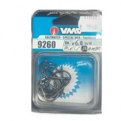 קרס לדייג על חי של חברת VMC בא ב-10 יחידות לחבילה מידה 6/0