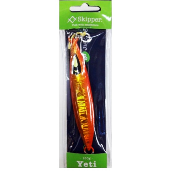 פתיון דמי ג'יג דמוי דג SKIPPER JIG YETI 150G SUNSET