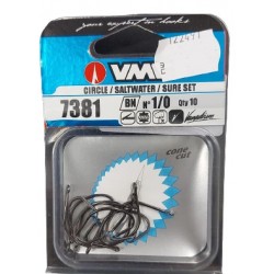 קרס סירקל 10 יחידות מידה 1/0 SALTWATER SURE