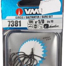 קרס סירקל 10 יחידות מידה 1/0 SALTWATER SURE