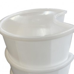 קופסא לאחסון ציוד דייג בקיאק תא אחסון עגול קוטר "8 לקיאק עם חלוקה פנימית כולל מכסה מתאים לקיאק דייג דגם אושינוס גלייד או קונגר תוצרת C.KAYAK