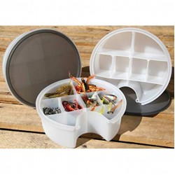 קופסא לאחסון ציוד דייג בקיאק תא אחסון עגול קוטר "8 לקיאק עם חלוקה פנימית כולל מכסה מתאים לקיאק דייג דגם אושינוס גלייד או קונגר תוצרת C.KAYAK