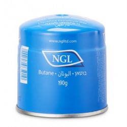 מיכל גז בוטאן חד פעמי 190 גרם מתאים לערכת קפה נקירה NGL מאושר ע"י מכון התקנים 
