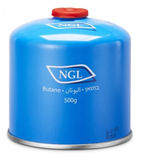 מיכל גז בוטאן חד פעמי 500 גרם גפ"מ מתאים למכשירים עם הברגה תוצרת NGL מאושר ע"י מכון התקנים 