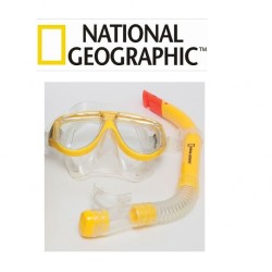 קומבו למתחילים מסדרת Experience, דגם WAHOO 2 כולל מסכה ושנורקל תוצרת נשיונל ג'יאוגרפיק  ™ - National Geographic 