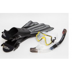 מארז צלילה ושחייה מקצועי מסדרת Explorer , דגם VAYA כולל מסכה שנורקל וסנפירים תוצרת נשיונל ג'יאוגרפיק ™National Geographic 