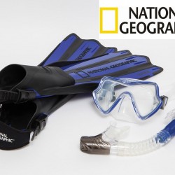 מארז  צלילה ושחייה מקצועי מסדרת Explorer , דגם VAYA כולל מסכה שנורקל וסנפירים תוצרת נשיונל ג'יאוגרפיק ™National Geographic 