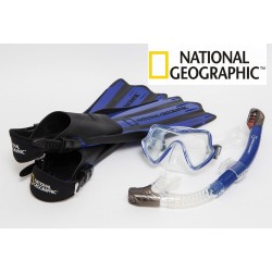 מארז  צלילה ושחייה מקצועי מסדרת Explorer , דגם VAYA כולל מסכה שנורקל וסנפירים תוצרת נשיונל ג'יאוגרפיק ™National Geographic 