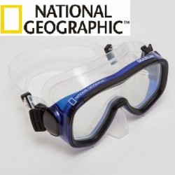 מסכת צלילה מקצועית מסדרת Explorer דגם מרלין 1Marlin תוצרת נשיונל ג'יאוגרפיק National Geographic™  צבע כחול