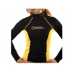 חולצת שחייה גלישה וחתירה ראשגארד RASH GUARD שרוול ארוך נשים, הגנה גבוהה מקרני UV +50 אידיאלי לספורט ימי ושהייה בשמש נשיונל ג'יאוגרפיק ™National Geographic 