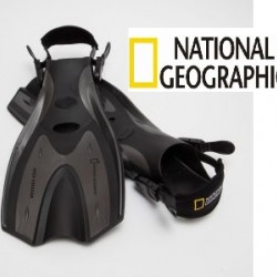 סנפירי שחייה איכותיים מסדרת Expedition , דגם Reef Cruiser עם רצועות מרופדות תוצרת נשיונל ג'יאוגרפיק ™National Geographic 