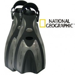 סנפירי שחייה איכותיים מסדרת Expedition , דגם Reef Cruiser עם רצועות מרופדות תוצרת נשיונל ג'יאוגרפיק ™National Geographic 