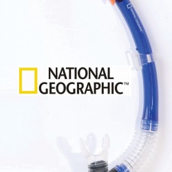 שנורקל מקצועי מסדרת Explorer , פומית סיליקון  דגם סוורדפיש SWORDFISH תוצרת נשיונל ג'יאוגרפיק ™National Geographic – צבע כחול