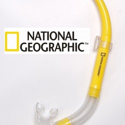 שנורקל למתחילים מסדרת Experience דגם WHAOO S עם שסתום ריקון תוצרת נשיונל ג'יאוגרפיק ™National Geographic-צבע כחול  