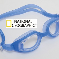 משקפת שחייה סיליקון איכותית בעיצוב מרהיב דגם Z814 כולל תיק רשת ממותג תוצרת נשיונל ג'יאוגרפיק ™National Geographic 