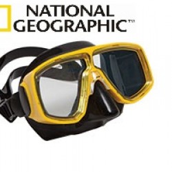 מסכת צלילה מקצועית מסדרת Expedition דגם ריביירה Riviera 22 תוצרת נשיונל ג'יאוגרפיק National Geographic™  מידת חצאית קטנה 