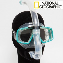מארז קומבו מקצועי מסדרת Explorer, דגם FIT TRAVELER 2 מסכה + שנורקל ממורכז תוצרת נשיונל ג'יאוגרפיק  ™ - National Geographic 