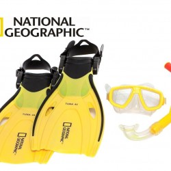 מארז צלילה ושחייה איכותי לילדים מסדרת Experience, דגם TUNA 44 JR כולל מסכה שנורקל וסנפירים תוצרת נשיונל ג'יאוגרפיק  ™ - National Geographic