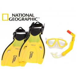 מארז צלילה ושחייה איכותי לילדים מסדרת Experience, דגם TUNA 44 JR כולל מסכה שנורקל וסנפירים תוצרת נשיונל ג'יאוגרפיק  ™ - National Geographic
