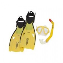 מארז צלילה ושחייה איכותי לילדים מסדרת Experience, דגם TUNA 44 JR כולל מסכה שנורקל וסנפירים תוצרת נשיונל ג'יאוגרפיק  ™ - National Geographic