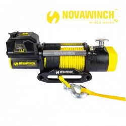 כננת חשמלית מקצועית  12500 ליברה  ™NOVAWINCH  גיר פלנטארי 4 שלבים עם כבל סיטטי מסוג דיינימה  כננת חשמלית מקצועית  12500 ליברה  ™NOVAWINCH  גיר פלנטארי 4 שלבים עם כבל סיטטי מסוג דיינימה
