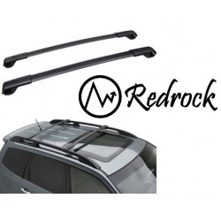 גגון לרכב סובארו פורסטר 2013-2018  גגון מקשר מקורי קו אפס למוטות אורך מוט אלומיניום רחב שחור תושבות מקוריות לרכב RedRock