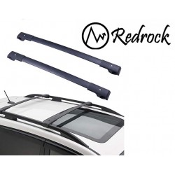 גגון לרכב סובארו XV 2009-2017  גגון מקשר מקורי קו אפס למוטות אורך מוט אלומיניום רחב שחור תושבות מקוריות לרכב RedRock