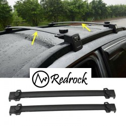 גגון לרכב מיצובישי ASX 2014-2018  גגון מקשר מקורי קו אפס למוטות אורך מוט אלומיניום רחב שחור תושבות מקוריות לרכב RedRock