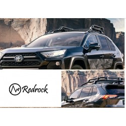 גגון עריסה לרכב טיוטה ראב 4 2019 > אלומיניום מחוזק דגם מקורי מפואר פתוח מקדימה עשוי מוטות מעוגלים  RedRock