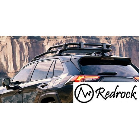 גגון עריסה לרכב טיוטה ראב 4 2019 > אלומיניום מחוזק דגם מקורי מפואר פתוח מקדימה עשוי מוטות מעוגלים  RedRock