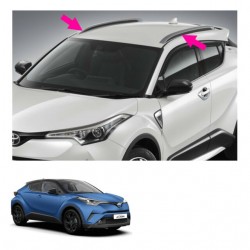 גגון אורך לרכב טיוטה CHR מ 2017 ומעלה פסים צמודים דגם מקורי מוטות אלומיניום צבע שחור בהדבקה 