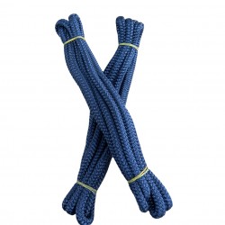 זוג חבלים למצוף פנדר  קוטר 8 מ"מ אורך 2 מטר חבל ימי מקצועי מתאים גם לעוגן עם סיומת לולאות  - צבע כחול PRO ROPE