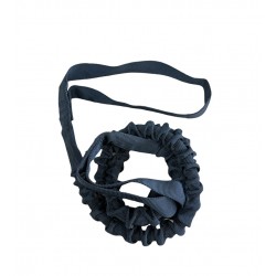 חבל עגינה ואבטחה מסוג בנג'י רב תכליתי כיסוי פוליאסטר ימי קלוע 25 מ"מ אורך 90 ס"מ - צבע שחור PRO ROPE