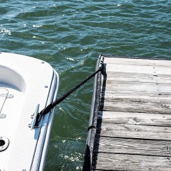 חבל עגינה ואבטחה מסוג בנג'י רב תכליתי כיסוי פוליאסטר ימי קלוע 25 מ"מ אורך 90 ס"מ - צבע שחור PRO ROPE