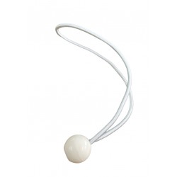 רצועת בנג'י כדורי רב תכליתי קוטר 4 מ"מ אורך 26 ס"מ רצועת אבטחה נמתחת לכל מטרה - צבע לבן PRO ROPE 