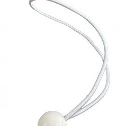 רצועת בנג'י כדורי רב תכליתי קוטר 4 מ"מ אורך 26 ס"מ רצועת אבטחה נמתחת לכל מטרה - צבע לבן PRO ROPE 