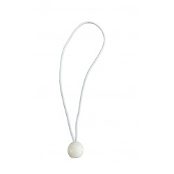 חבל בנג'י כדורי רב תכליתי קוטר 4 מ"מ אורך 26 ס"מ רצועת אבטחה נמתחת לכל מטרה - צבע לבן PRO ROPE  - 10 יחידות 