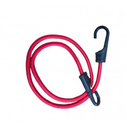 רצועת אבטחה מסוג בנגי כולל 2 קרסים חבל בנג'י רב תכליתי קוטר 8 מ"מ אורך 90 ס"מ  - צבע אדום PRO ROPE 