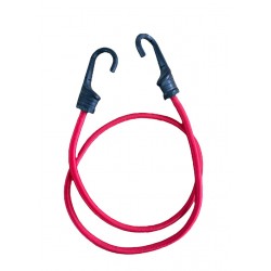 רצועת בנג'י לאבטחה כולל 2 קרסים חבל בנג'י רב תכליתי קוטר 8 מ"מ אורך 90 ס"מ צבע אדום PRO ROPE -3 יחידות 