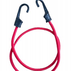 רצועת בנג'י לאבטחה כולל 2 קרסים חבל בנג'י רב תכליתי קוטר 8 מ"מ אורך 90 ס"מ צבע אדום PRO ROPE -3 יחידות 