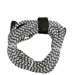 חבל סקי צף  8 מ"מ אורך 23 מטר חבל ימי מקצועי לסקי מים - צבע שחור לבן PRO ROPE