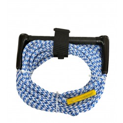 חבל סקי צף  8 מ"מ אורך 23 מטר חבל ימי מקצועי לסקי מים - צבע כחול לבן PRO ROPE
