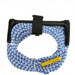 חבל סקי צף  8 מ"מ אורך 23 מטר חבל ימי מקצועי לסקי מים - צבע כחול לבן PRO ROPE