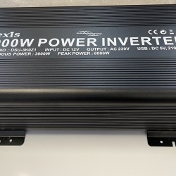 12V-220V  ממיר מתח סינוס טהור  3000 וואט תקן CE דגם לקסיס 12V-220V  ממיר מתח סינוס טהור  3000 וואט תקן CE דגם לקסיס