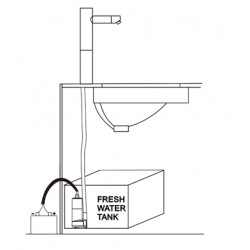 משאבה טבולה קווית 12ליטר/דקה הפועלת במתח נמוך 12V מתאים למים מתוקים דגם SFSP1L012-01 תוצרת SEAFLO משאבת מים 