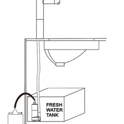 משאבה טבולה קווית 12ליטר/דקה הפועלת במתח נמוך 12V מתאים למים מתוקים דגם SFSP1L012-01 תוצרת SEAFLO משאבת מים 