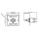 לוח מפסק חשמלי 12/24Vלמשאבת מים חשמלית בילג' 3 מצבי בקרה אוטומט/ידני/כבוי אלומיניום דגם SFSP-01 תוצרת SEAFLO