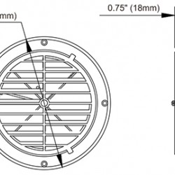 מכסה לפתח אוורור מתאים לפתחי אוורור בקרוואן או כלי שייט דגם SFVC1-02 תוצרת SEAFLO